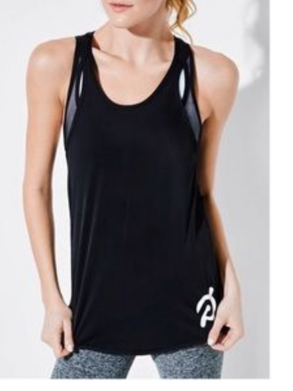 Lululemon Peloton‎ Black Racerback Mesh-Back Workout Tank Size 6
